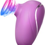 Sucking Vibrator Women Sex Toy - Rose Stimulator Clitoris Vibrator, Wide Opening Sucker Nipple Toys for Pleasure, Clitoral Suction Vibrator with 6 Modes, Mini Vibrator Female Couples Sex Toys, Purple