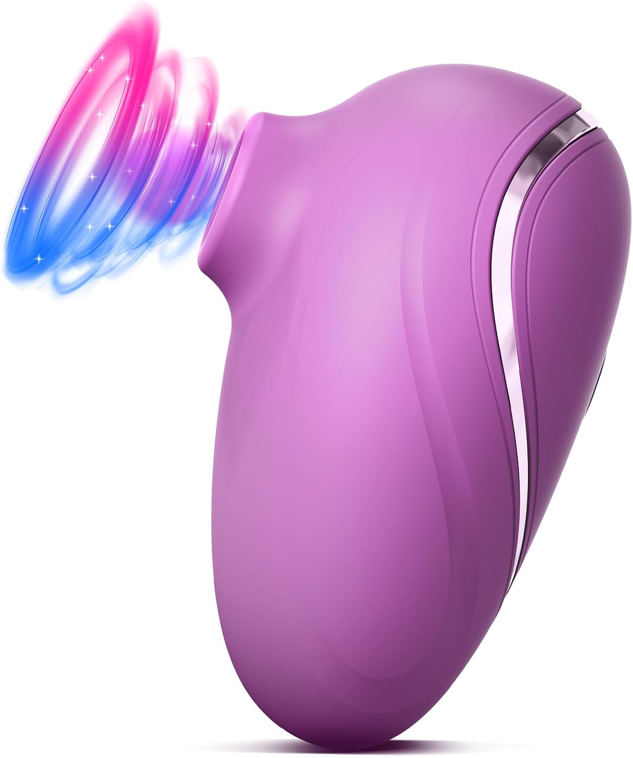 Sucking Vibrator Women Sex Toy - Rose Stimulator Clitoris Vibrator, Wide Opening Sucker Nipple Toys for Pleasure, Clitoral Suction Vibrator with 6 Modes, Mini Vibrator Female Couples Sex Toys, Purple