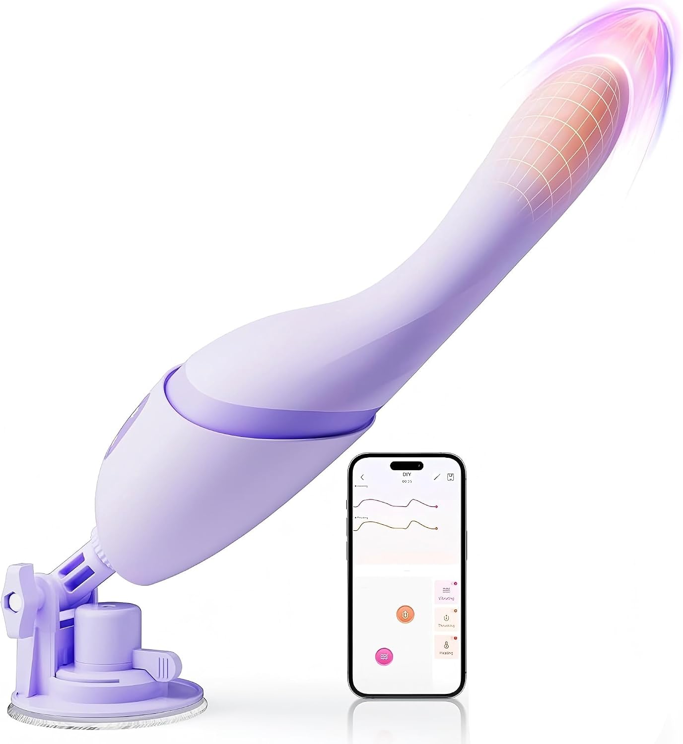 Simulated silicone dick vibrating thrust heating, remotely controlled sucking and licking vibrator toy, with a strong suction cup, freeing your hands